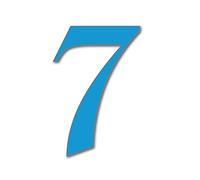 House Number 7 OLD ENGLISH Door Numbers in 3 Sizes (15, 20, 25cm / 5.9, 7.8, 9.8in) Modern Floating House Number Acrylic incl. Fixings, Colour:Light Blue, Size:20cm / 7.9'' / 200mm