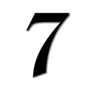 House Number 7 OLD ENGLISH Door Numbers in 3 Sizes (15, 20, 25cm / 5.9, 7.8, 9.8in) Modern Floating House Number Acrylic incl. Fixings, Colour:Black, Size:25cm / 9.8'' / 250mm