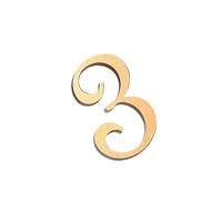 House Number， 7Cm 0-9 Acrylic Self Adhesive House Number Sticker Silver Gold Color Doorplate Home Door Plaque Numbers Sign(Gold,3)