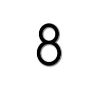 House Number 8 AVENIDA Door Numbers in 3 Sizes (15, 20, 25cm / 5.9, 7.8, 9.8in) Modern Floating House Number Acrylic in ixings, Colour:Black, Size:25cm / 9.8'' / 250mm