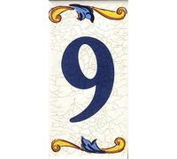 House Number. Address Numbers & plaques. House Signs. Door Numbers. Ceramic Letters and Numbers. Design “Craquelé” (Number Nine "9")