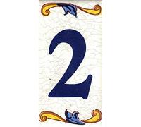 House Number. Address Numbers & plaques. House Signs. Door Numbers. Ceramic Letters and Numbers. Design “Craquelé” (Number Two "2")