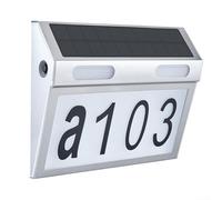 House Number LED Solar Lamp,Outdoor Wireless LED Courtyard Lamp,With Letter/Digital Sticker, For Outdoor Waterproof Illumination