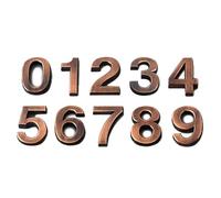 House Number Outdoor Sticker Apartment Self Adhesive Digits Hotel Office Address Residential Door Plate On The Front(Red Bronze,100X70 MM_Number 9)