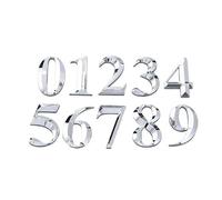 House Number Plaques 1 Pcs 7cm Large Size Self Adhesive Door Number Sign Digit Apartment Hotel Office Address Street Stickers Plate(7,Silver)