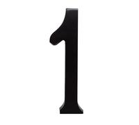 House Number Plaques 12cm Floating Exterior House Numbers Modern Number Signs On The Door Extra Large Black Apartment Address Mailbox Plate #0-9(5 inch 1)
