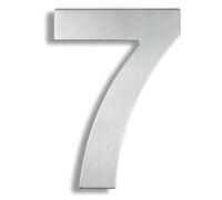 House Number Plaques 15cm House Number Sign #0-9 Outdoor Silver 6 Inch.Door Numbers Plate Home Address Signage Exterior Big(7)