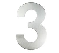 House Number Plaques 15cm House Number Sign #0-9 Outdoor Silver 6 Inch.Door Numbers Plate Home Address Signage(3)