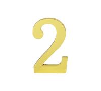 House Number Plaques 1PCS Metal House Number With Magnet 10 * 6cm Door Number Apartment Door Numbers For Outdoor Hotel Home Mail Box Label #0-9(Golden No.2)