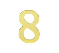 House Number Plaques 1PCS Metal House Number With Magnet 10 * 6cm Door Number Apartment Door Numbers For Outdoor Hotel Home Mail Box Label #0-9(Golden No.8)