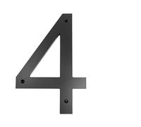 House Number Plaques 20-30 Cm Big Exterior House Number Outdoor Letters #0-9 Door Alphabet Home Numbers Address Plaque Signs On The(Number-4,25cm (10 inches))