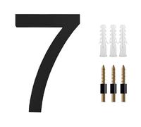 House Number Plaques 200mm/8 In Floating House Number Black A B C D Numbers Address Sign #0-9 Letters Big Modern Door Plates Home Outdoor Numeros(7)
