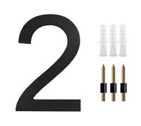 House Number Plaques 200mm/8 In Floating House Number Black A B C D Numbers Address Sign #0-9 Letters Big Modern Door Plates Home Outdoor Numeros(2)
