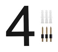 House Number Plaques 200mm/8 In Floating House Number Black A B C D Numbers Address Sign #0-9 Letters Big Modern Door Plates Home Outdoor Numeros(4)