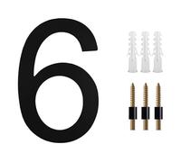 House Number Plaques 200mm/8 In Floating House Number Black A B C D Numbers Address Sign #0-9 Letters Big Modern Door Plates Home Outdoor Numeros(6)