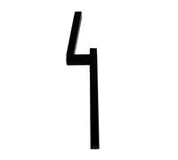 House Number Plaques 8/10cm ABS Plastic Modern Self Adhesive Black Door Number Sign Digit Apartment Hotel Office Address Street Sticker(Number 4,Height 10cm)