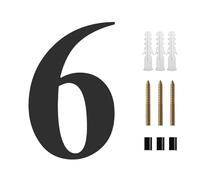 House Number Plaques 8 Inch/200 Mm Floating House Number 3D Numbers Address Sign #0-9 Letters Big Modern Door Plates Home Outdoor(6)