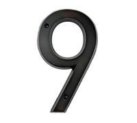 House Number Plaques Aged Bronze 152mm Very Big House Number Door Address Number Zinc Alloy Screw Mounted Outdoor Address Sign #0-9(9)
