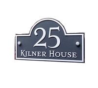 House Number Plaques Customize Modern House Address Plaque Door Number Signs Name Plates Glass Effect Acrylic(Type 13,14cm x 20cm)