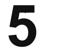 House Number Plaques Large 15/20cm Stainless Steel House Number Silver Address Sign #0-9 Outdoor Numbers Home Numeros(5 Black,20cm)