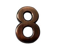 House Number Plaques Large Acrylic Bronze 3D Digits Number Sticker Plating Digital Metal Building Door Address Floor Hotel Plate Sign 10cm(8)