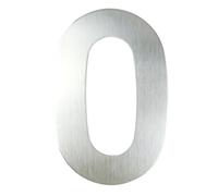 House Number Plaques Modern House Number - SUPER LARGE 12 Inch - Brushed Stainless Steel,Floating Appearance, Easy To Install And Made Of Solid 304(Silver No.0,20cm)