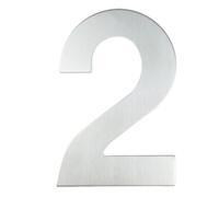 House Number Plaques Modern House Number - SUPER LARGE 12 Inch - Brushed Stainless Steel,Floating Appearance, Easy To Install And Made Of Solid 304(Silver No. 2,15cm)
