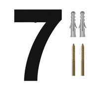 House Number Plaques Modern House Number - SUPER LARGE 12 Inch - Brushed Stainless Steel,Floating Appearance, Easy To Install And Made Of Solid 304(Black No.7,15cm)