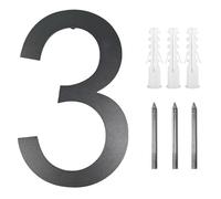 House Number Plaques Outdoor House Number 20-25 CM Stainless Steel Digital Door Alphabet Exterior House Number Inches Numbers Address Plaque Signs(Number 3,8 Inches (20 cm))