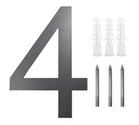 House Number Plaques Outdoor House Number 20-25 CM Stainless Steel Digital Door Alphabet Exterior House Number Inches Numbers Address Plaque Signs(Number 4,10 Inches (25 cm))