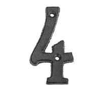 House Number Plaques Retro 3D Metal Digital Arabic Numbers Cast Iron House Sign Door Plate DIY Cafe Wall Courtyard Decor Creative Door Numbers Sign(4)