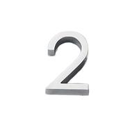 House number plate, House Numbers and Letters Outdoor Sticker 60mm Multicolor(2-silver)
