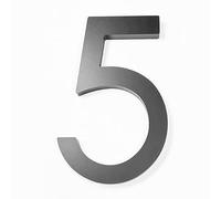 House Number Sign， 15cm Outdoor Letters Digital Door Alphabet Exterior Numbers Address Plaque Signs, For Home Garden Plates(Black 5)