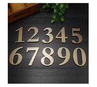 House Number Sign， 1pcs Metal Bronze Digitals Stereo Door 10cm×6cm Letter, For Room Number Digital Sign Plate(Number 2)