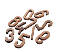 House Numbers 1 PCS Walnut Wooden House Number 3D Numeral Door Plaque With Magnet Door Number For Hotel Home Mail Box Label #0-9 Front Door Numbers(4)