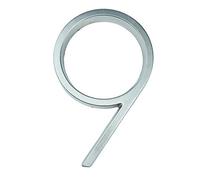 House Numbers 12cm Silver House Number Sign #0-9 Alphabet Letters 5 Inch. Dash Slash Signage Home Door Numbers Outdoor Address Front Door Numbers(9)