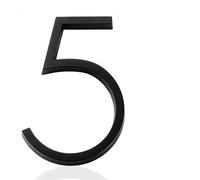 House Numbers 142mm Floating Exterior House Numbers Modern Number Signs On The Door Extra Large Black Apartment Address And Mailbox Plate #0-9 Front Door Numbers(5)