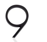 House Numbers 142mm Floating Exterior House Numbers Modern Number Signs On The Door Extra Large Black Apartment Address And Mailbox Plate #0-9 Front Door Numbers(9)