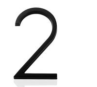 House Numbers 142mm Floating Exterior House Numbers Modern Number Signs On The Door Extra Large Black Apartment Address And Mailbox Plate #0-9 Front Door Numbers(2)