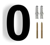 House Numbers 15/20/25/30cm Stainless Steel House Number Silver Address Sign 0-9 Huisnummer Outdoor Numbers Home Numeros Casa Exterior Big(Black No.0,15cm)