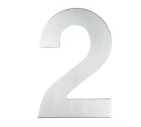 House Numbers 15/20/30cm Large House Number Silver 304 Stainless Steel Number And Letter Exterior Address Plate Outdoor Door Number #0-9 Front Door Numbers(Number 2,30cm)