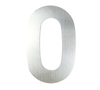House Numbers 15/20/30cm Large House Number Silver 304 Stainless Steel Number And Letter Exterior Address Plate Outdoor Door Number #0-9 Front Door Numbers(Number 0,15cm)