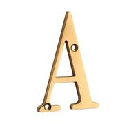 House Numbers 1pc 4" 101mm Metal House Number Solid Brass & Letter Apartment Door Mailbox Address Sign Outdoor 0-9(A)
