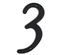 House Numbers, 1pc 4 Inch Aluminum Alloy Door Mailbox House Number Address Sign Outdoor Black Digit 0-9(3)