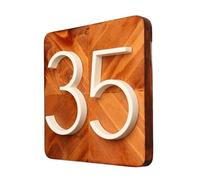 House Numbers 1pc 5" 125mm Floating House Number White Aluminum Alloy & Letter Metal Address Plate Outdoor Door Dash Slash 0-9(7)