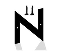 House Numbers 2.5/3/4 Inch 1pcs House Number Address Street Iron Metal Sign Plate Hanging Dec Plates Garden Letter Plaques Signs(Color-N,3inch)