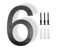 House Numbers 20-30 Cm Big Exterior House Number Outdoor Letters 0-9 Door Alphabet Home Numbers Address Plaque Signs On The(Number-6,25cm (10 inches))