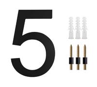 House Numbers 200mm/8 In Floating House Number Black A B C D Numbers Address Sign #0-9 Letters Big Modern Door Plates Home Outdoor Numeros Front Door Numbers(5)