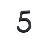 House Numbers 4inch/10cm ABS Acrylic Numeral Tag 3D Black 0 To 9 Number Self-Adhesive Plate Sign For Home Mailbox Hotel Address Door Label(Number 5)