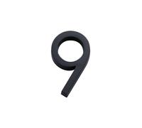 House Numbers 4inch/10cm ABS Acrylic Numeral Tag 3D Black 0 To 9 Number Self-Adhesive Plate Sign For Home Mailbox Hotel Address Door Label(Number 9)